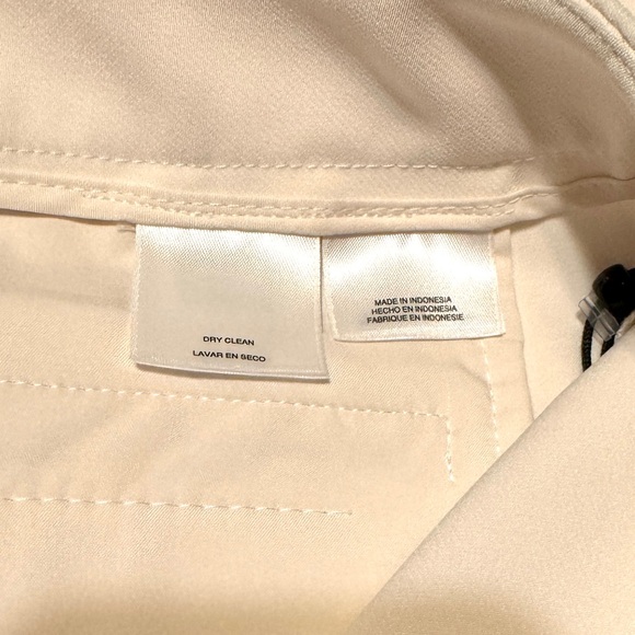 (8) ANNE KLEIN FLY FRONT EXTENDED TAB BOXIE PANT CREAM COLORED Tapered Leg - Picture 13 of 16